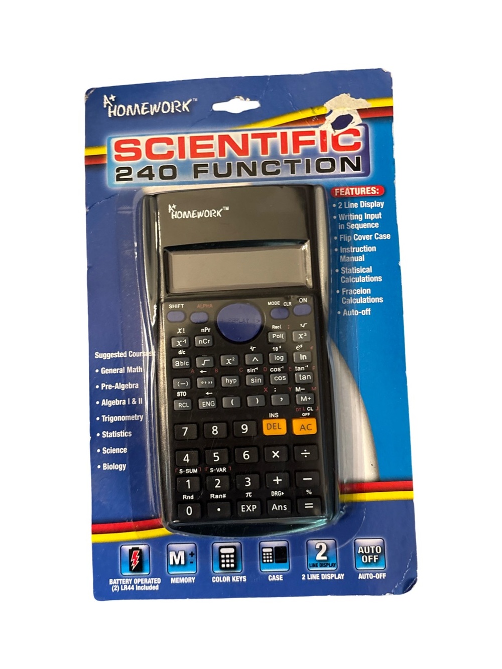 A+ Homework Scientific 240 Function Calculator - Black